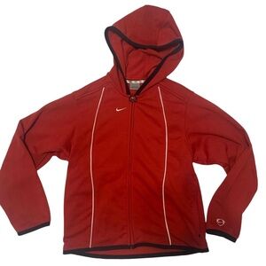 Vintage Nike red zip up hoodie jacket  with pockets